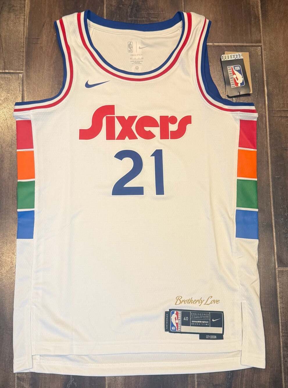 Nike Philadelphia 76ers Joel Embiid #21 City Edition Swingman Jersey